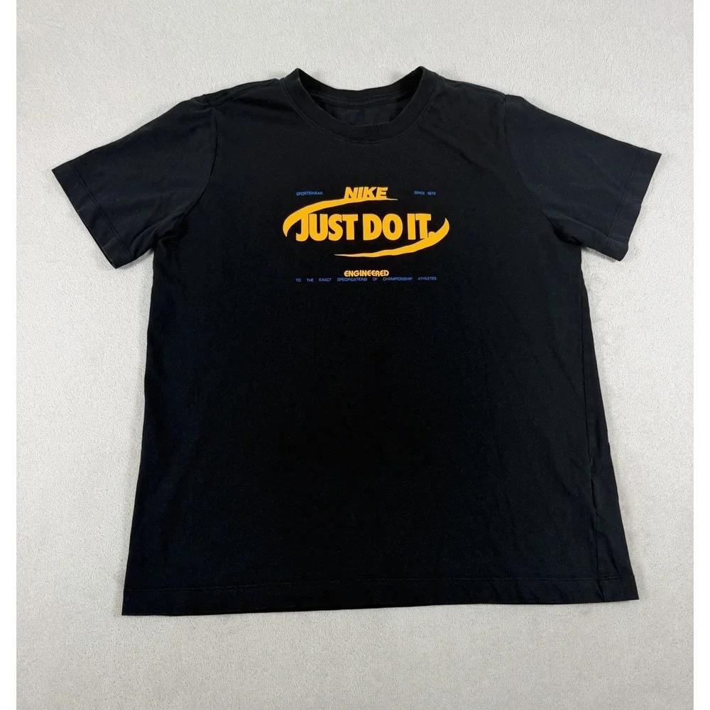 Nike Sportswear 'Just Do It' Graphic Crewneck T-Shirt Black Size XL